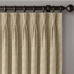 A curtain with a stylish pleated design
