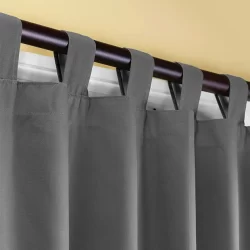 Tab Top Curtains elegantly adorn a curtain rod