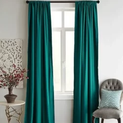 Curtains for living room with stylish wave fold design