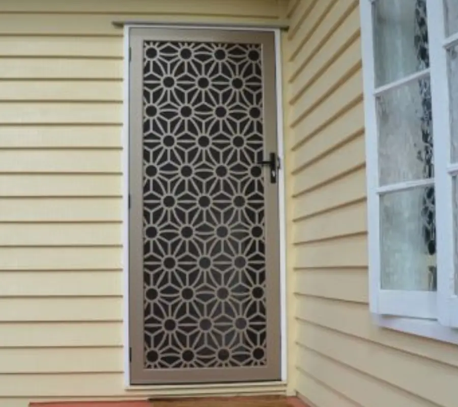 customised steel Decorative security doors in the exterior view