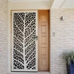 white colour steel Decorative security doors