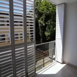 aluminium shutters in a sun light