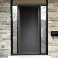 aluminium security doors installed in the front door of the house