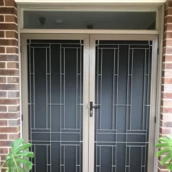 aluminium security doors with elegant design