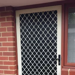 aluminium security doors with grille design