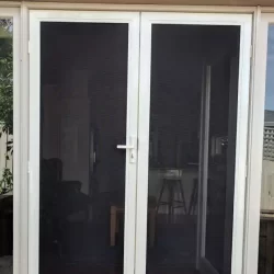 privacy mesh security doors with two side opening