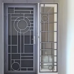 stainless steel security doors with black coating