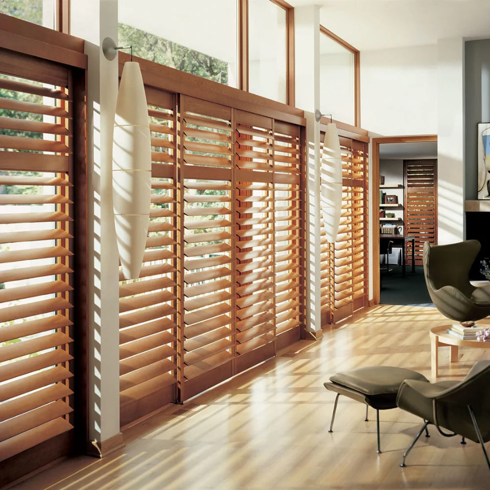 wooden plantation shutters installation